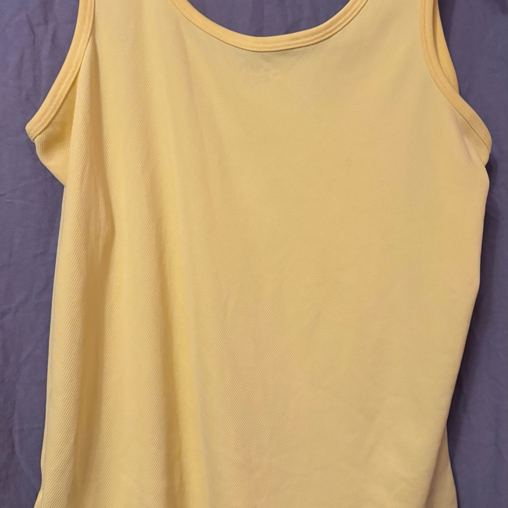 Buttercup Yellow Tank Top with Crew Neck